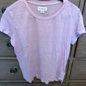 Velvet t-shirt. Light pink/mauve colour. Perfect condition. Size M